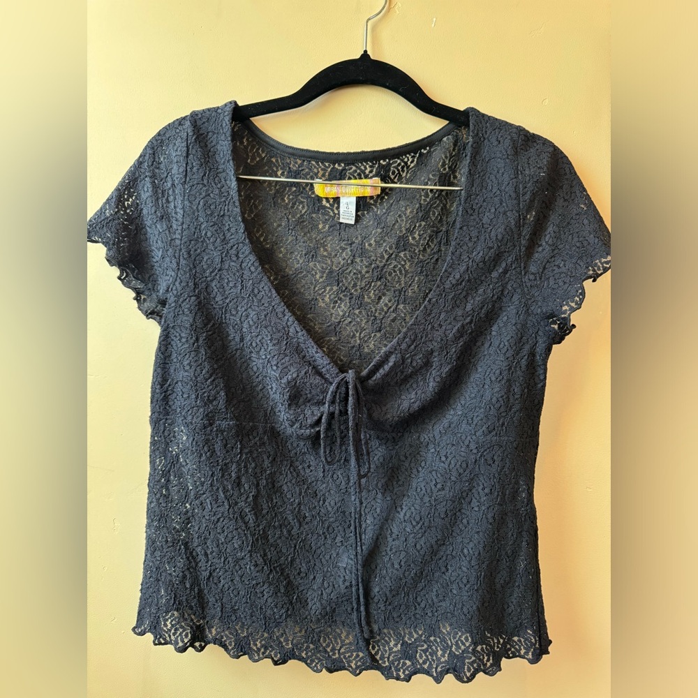 Urban Outfitters black lace top size Large